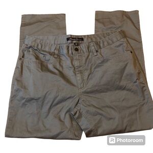 Kenneth Cole New York Khaki Pants 100% Cotton Gray Size 34x27